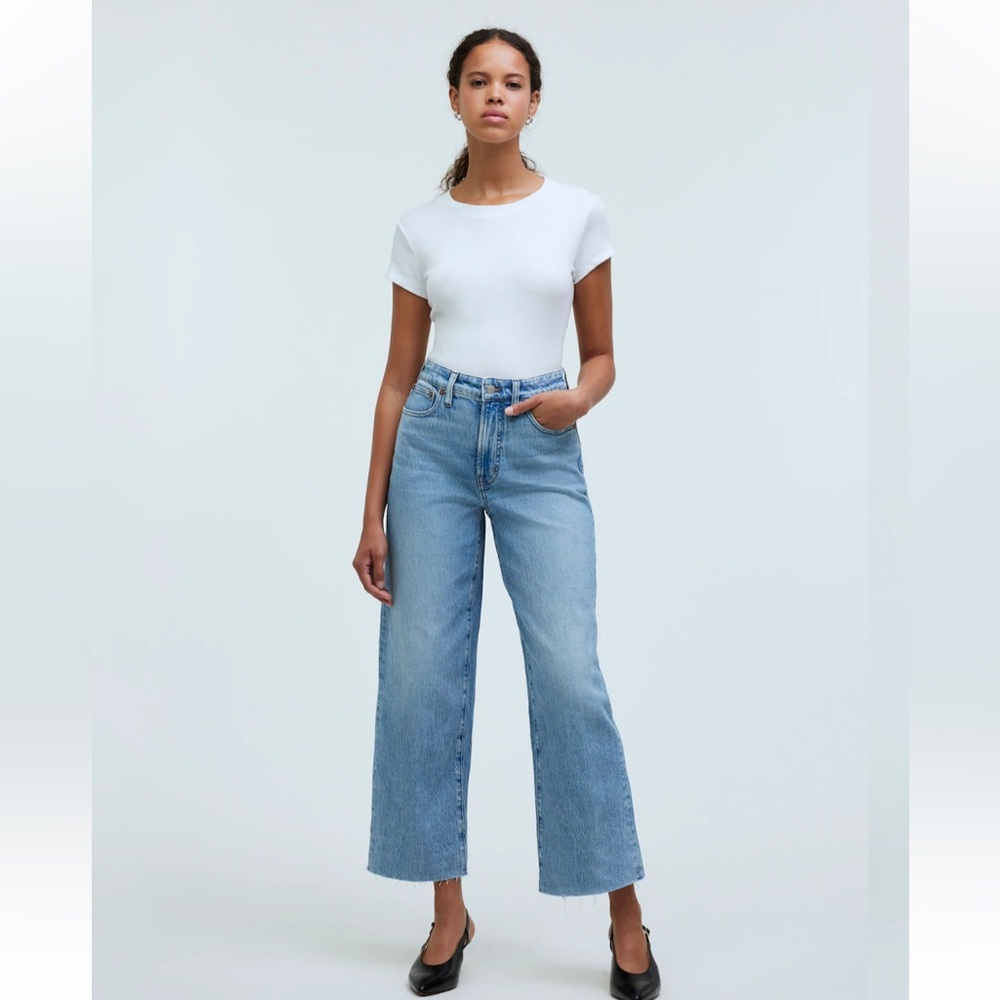 Madewell The Curvy Perfect Vintage Wide-Leg Crop Jean